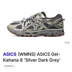 ASICS Gel-Kahana 8 Trail Runner in Silver & Dark Grey